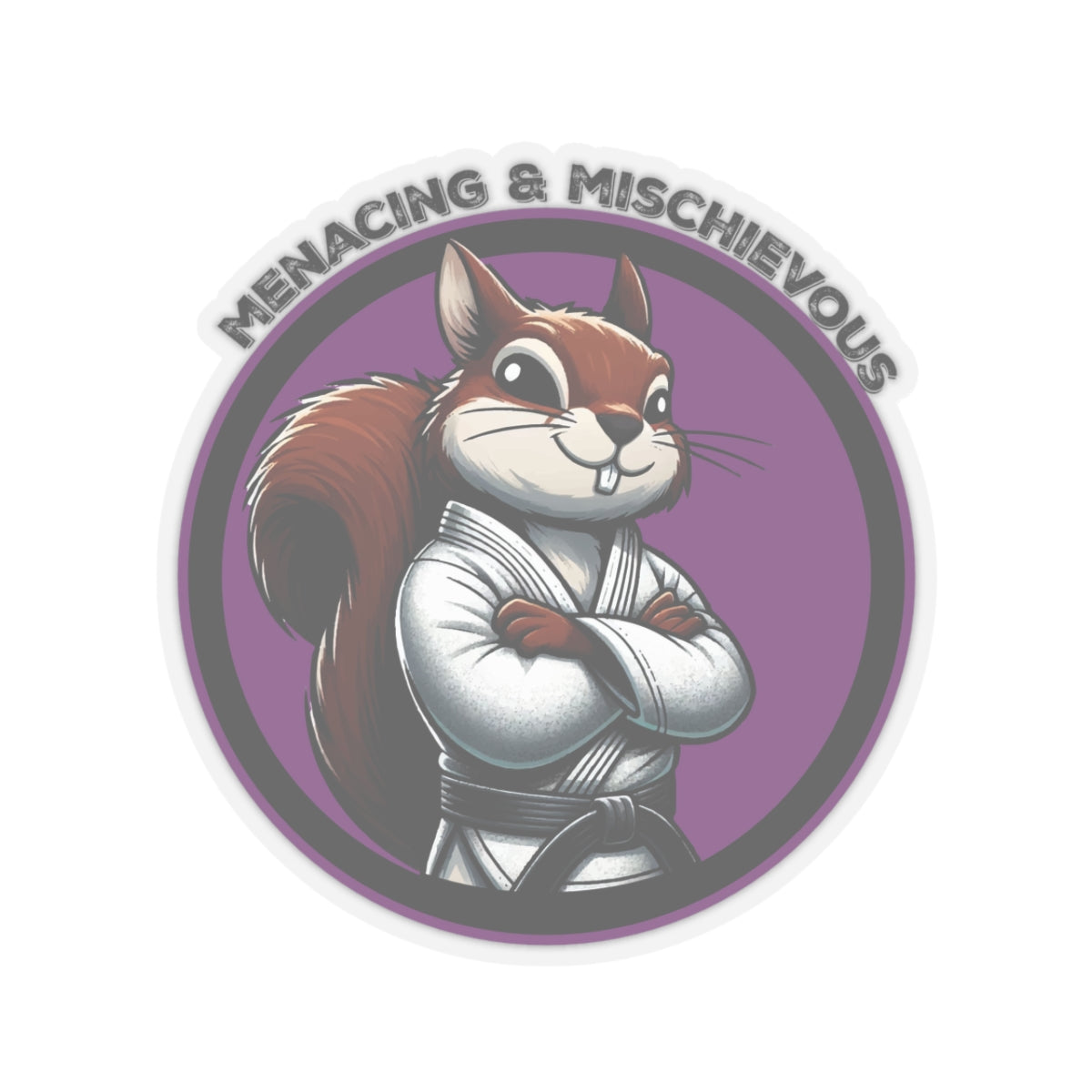 Secret Squirrel Purple Belt Decal