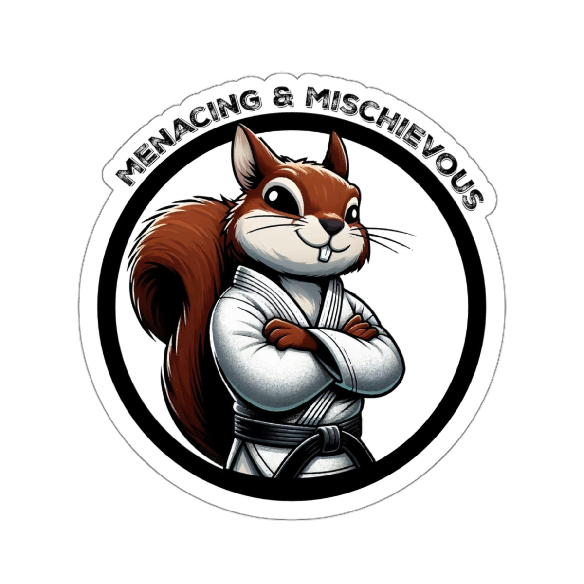 Secret Squirrel White Belt Decal