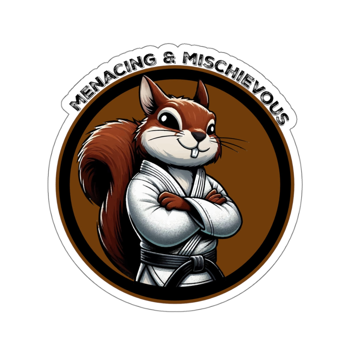 Secret Squirrel Brown Belt Decal
