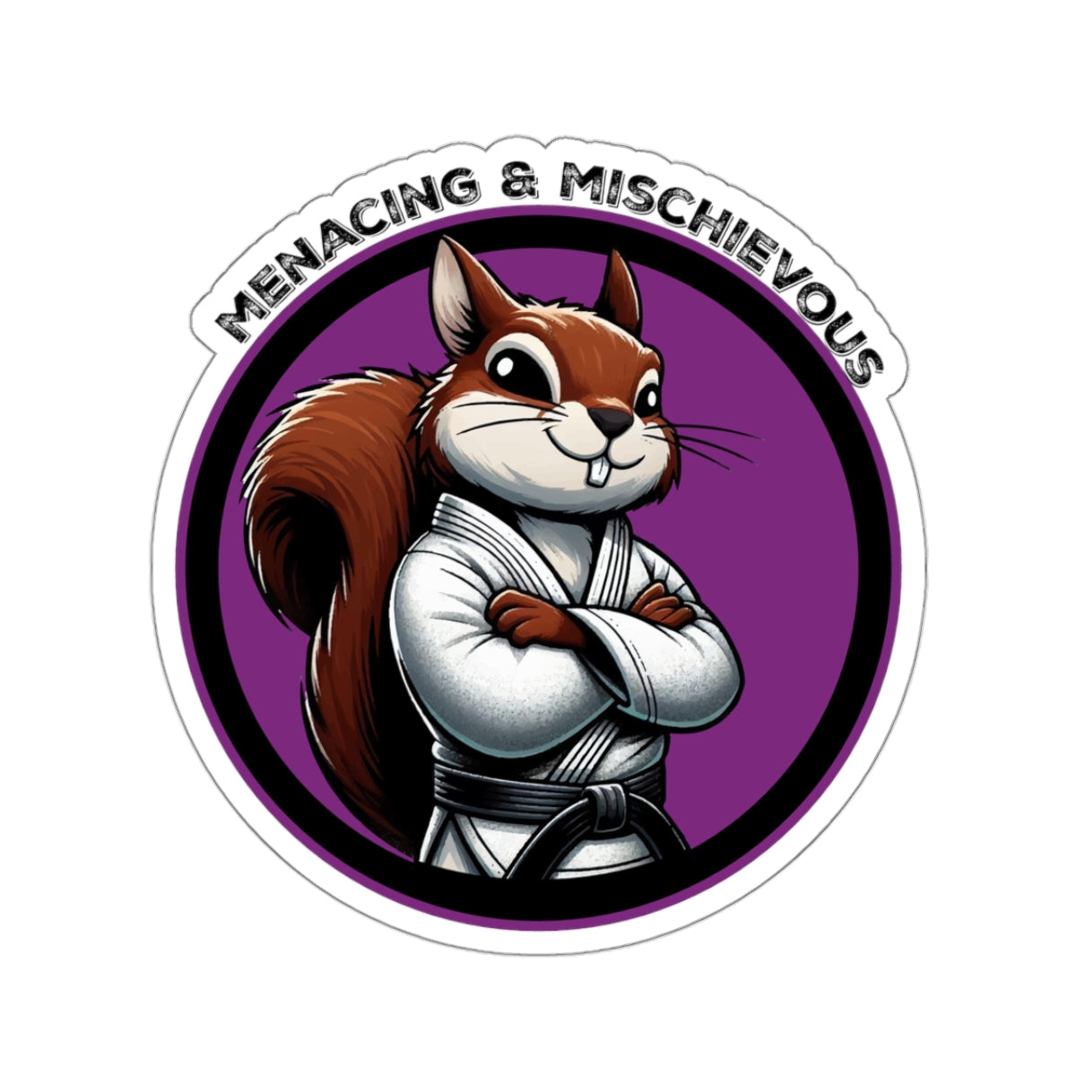 Secret Squirrel Purple Belt Decal