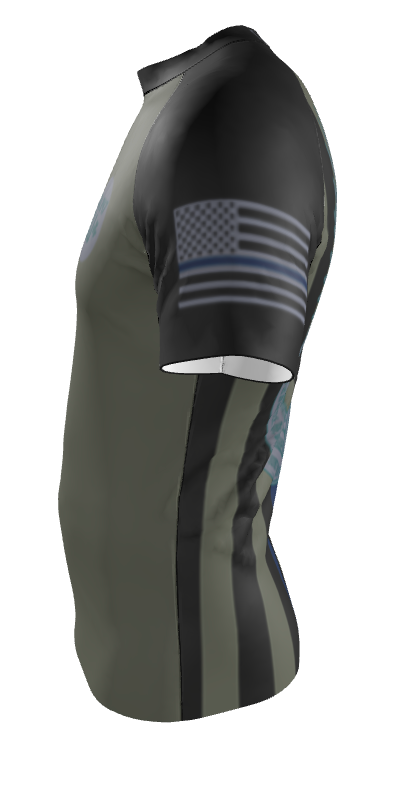 Blue Line St. Michael the Grappler Rash Guard