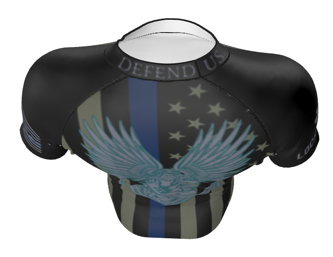 Blue Line St. Michael the Grappler Rash Guard