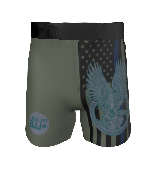 Michael the Grappler Blue Line Shorts - Main Image