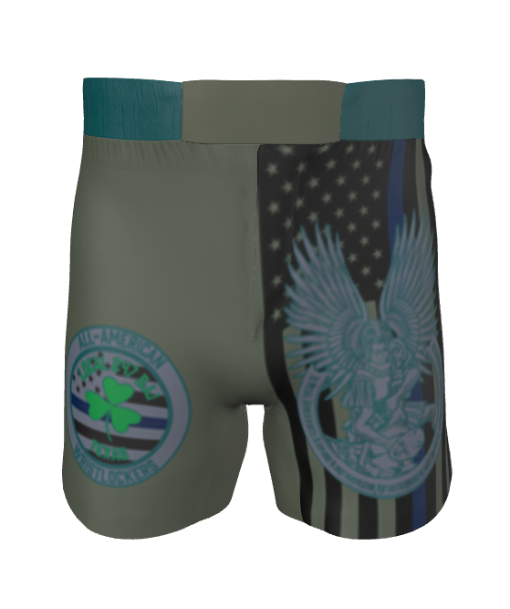 St. Michael the Grappler Blue Line Shorts