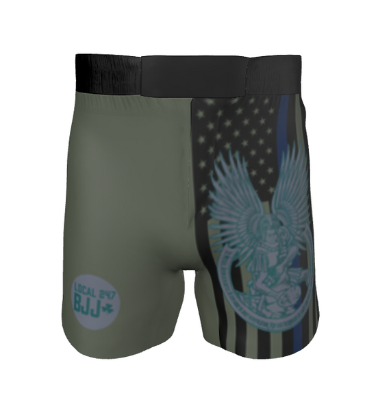 St. Michael the Grappler Blue Line Shorts